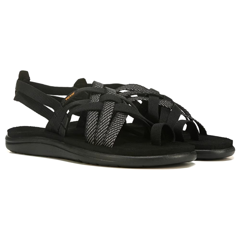 Women's Black Teva Voya Strappy Sandals